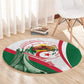Algeria Independence Day Round Carpet Coat Of Arms With Maqam Echahid