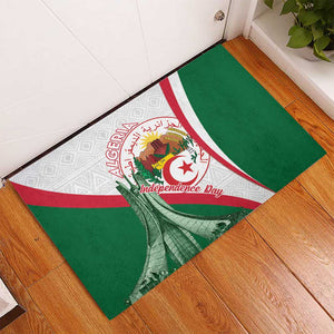 Algeria Independence Day Rubber Doormat Coat Of Arms With Maqam Echahid