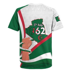Algeria Independence Day Rugby Jersey Coat Of Arms With Maqam Echahid