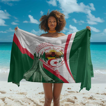 Algeria Independence Day Sarong Coat Of Arms With Maqam Echahid