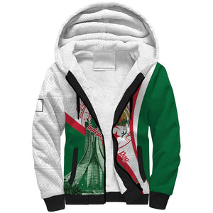 Algeria Independence Day Sherpa Hoodie Coat Of Arms With Maqam Echahid