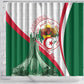 Algeria Independence Day Shower Curtain Coat Of Arms With Maqam Echahid