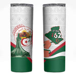 Algeria Independence Day Skinny Tumbler Coat Of Arms With Maqam Echahid