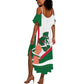 Algeria Independence Day Summer Maxi Dress Coat Of Arms With Maqam Echahid