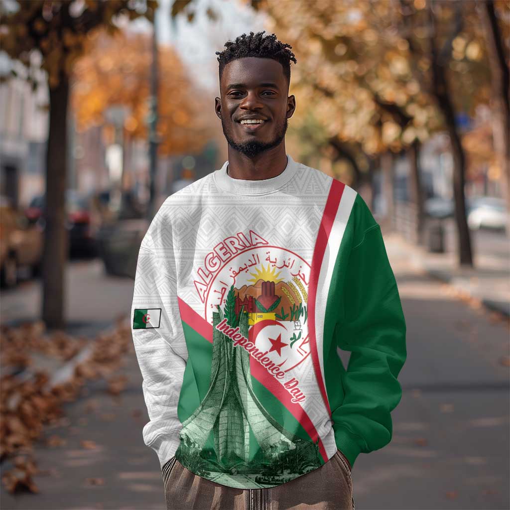 Algeria Independence Day Sweatshirt Coat Of Arms With Maqam Echahid