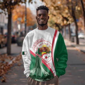 Algeria Independence Day Sweatshirt Coat Of Arms With Maqam Echahid