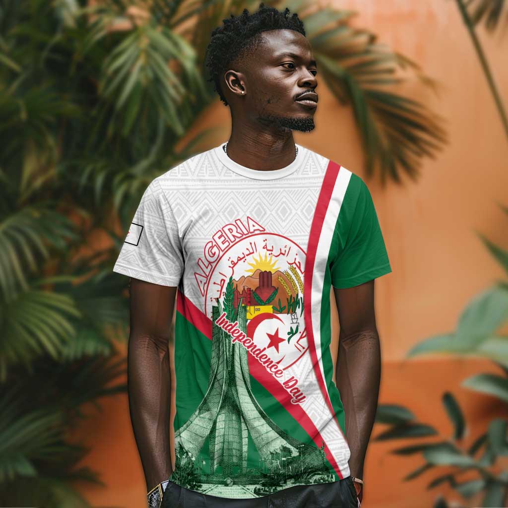 Algeria Independence Day T shirt Coat Of Arms With Maqam Echahid