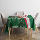 Algeria Independence Day Tablecloth Coat Of Arms With Maqam Echahid