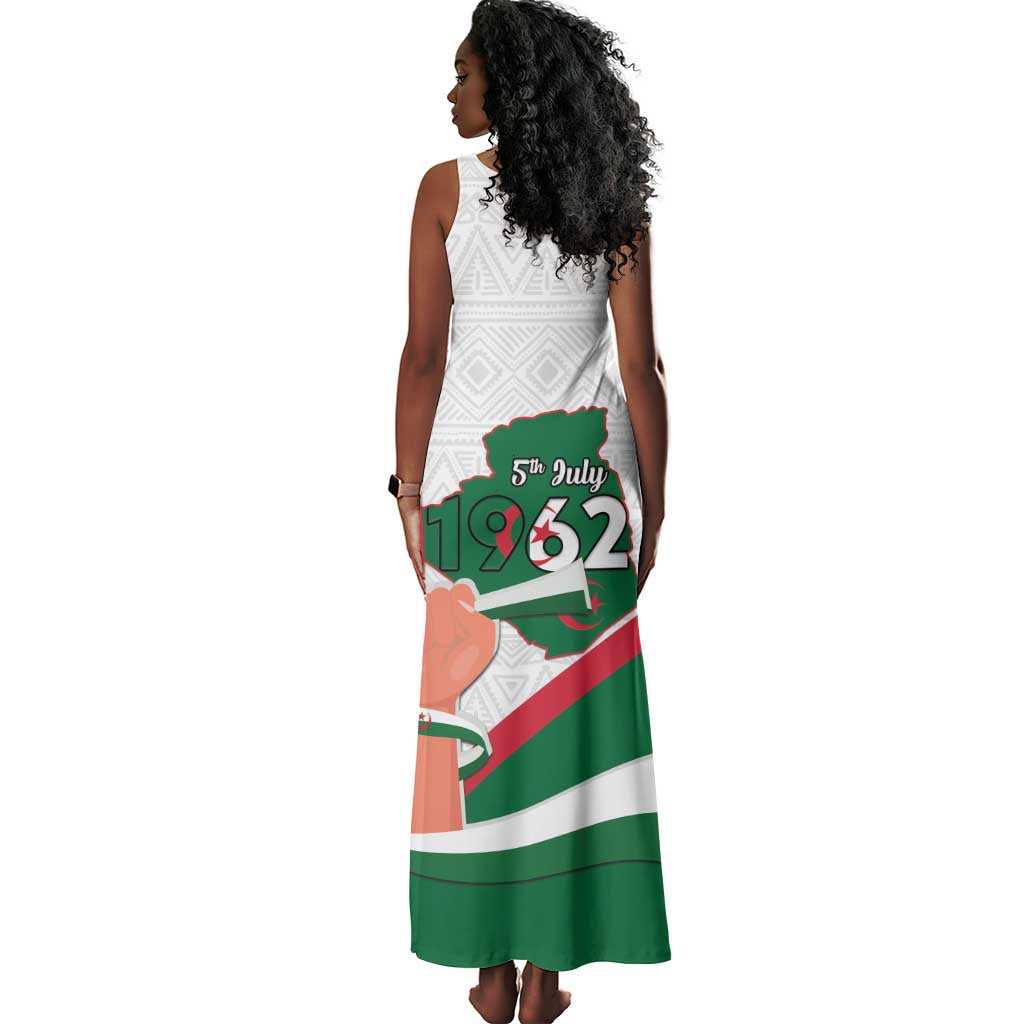 Algeria Independence Day Tank Maxi Dress Coat Of Arms With Maqam Echahid