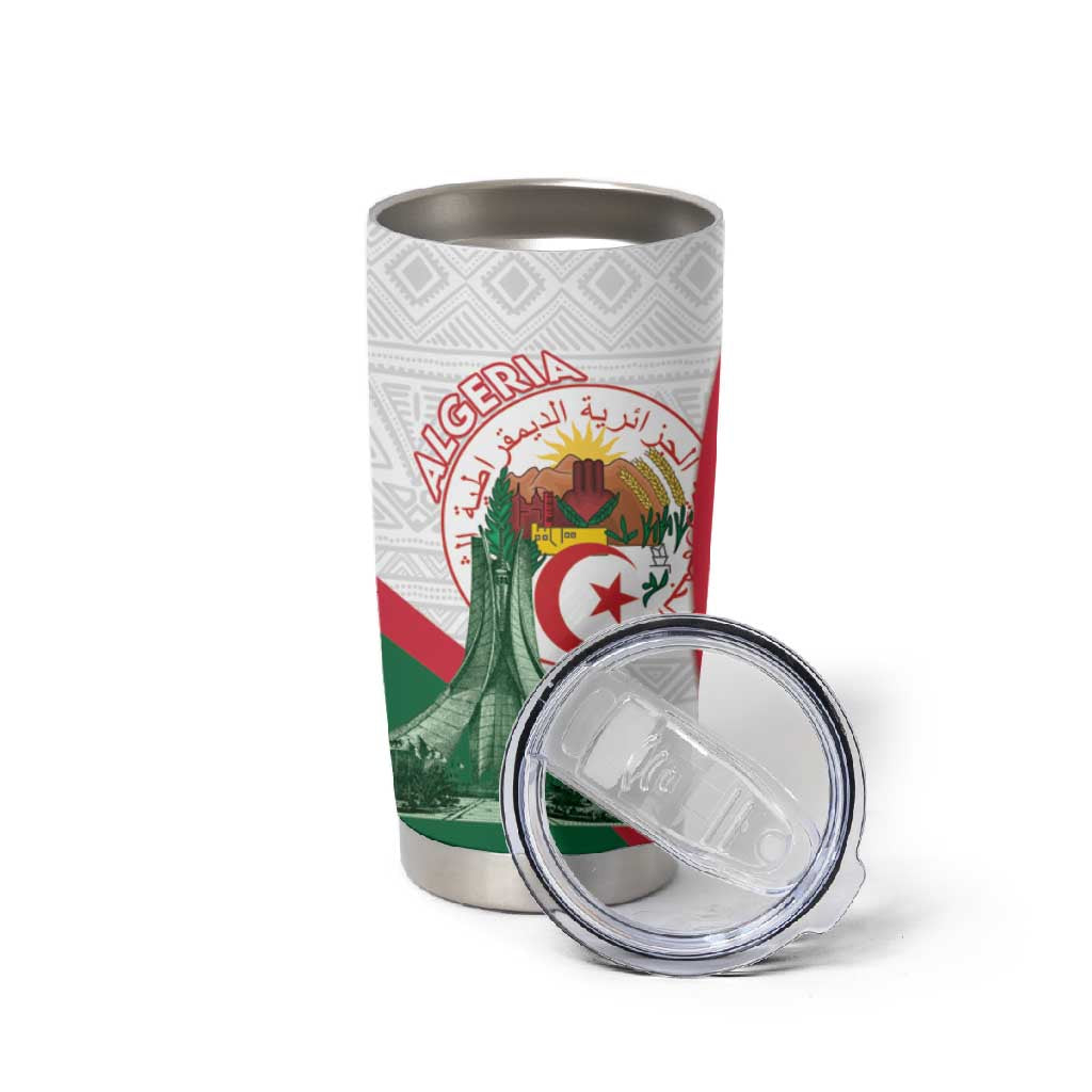 Algeria Independence Day Tumbler Cup Coat Of Arms With Maqam Echahid