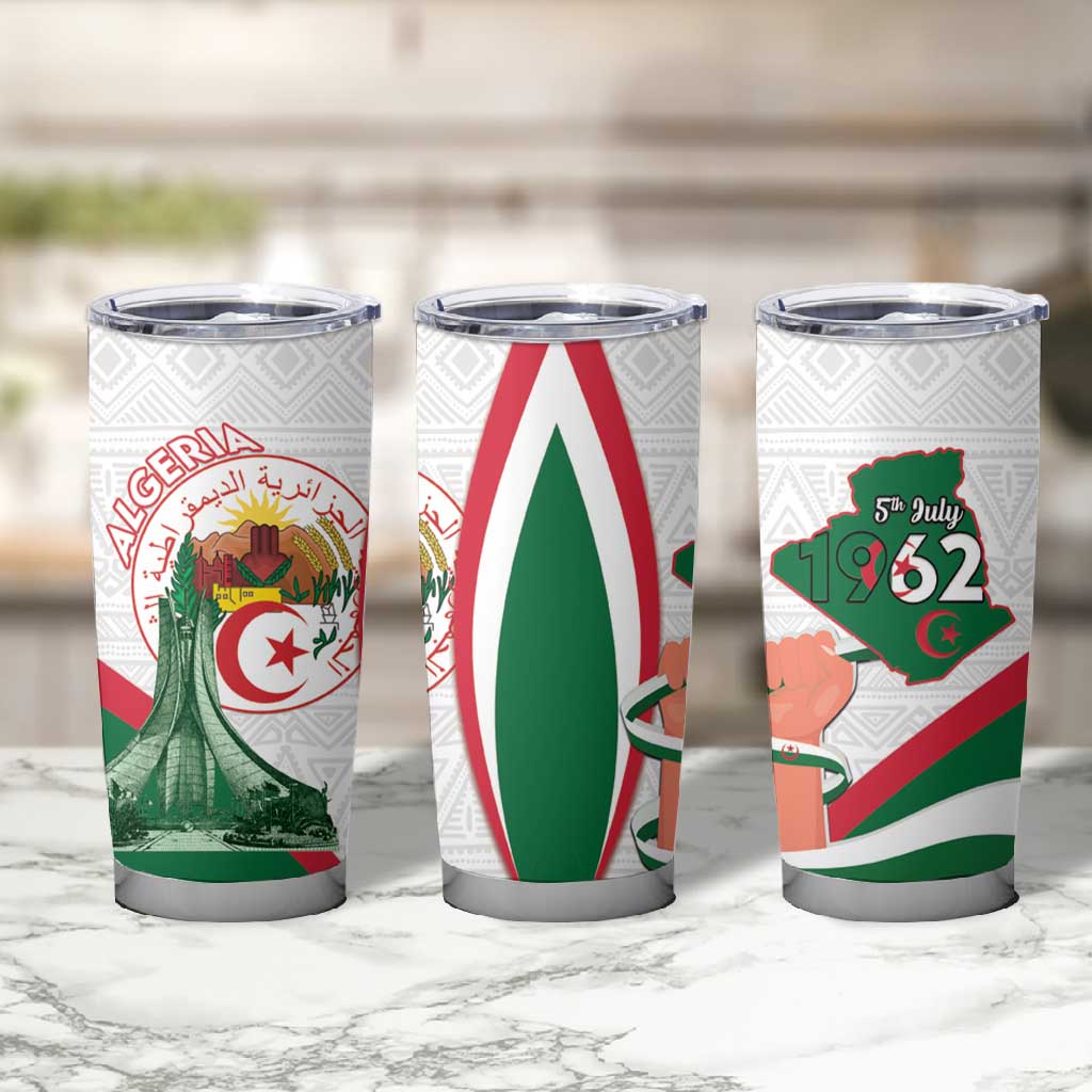 Algeria Independence Day Tumbler Cup Coat Of Arms With Maqam Echahid