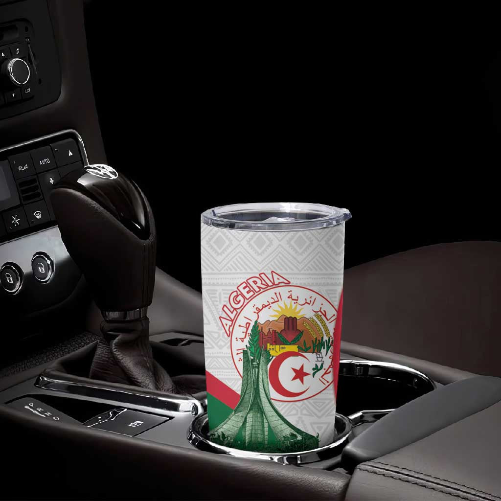 Algeria Independence Day Tumbler Cup Coat Of Arms With Maqam Echahid