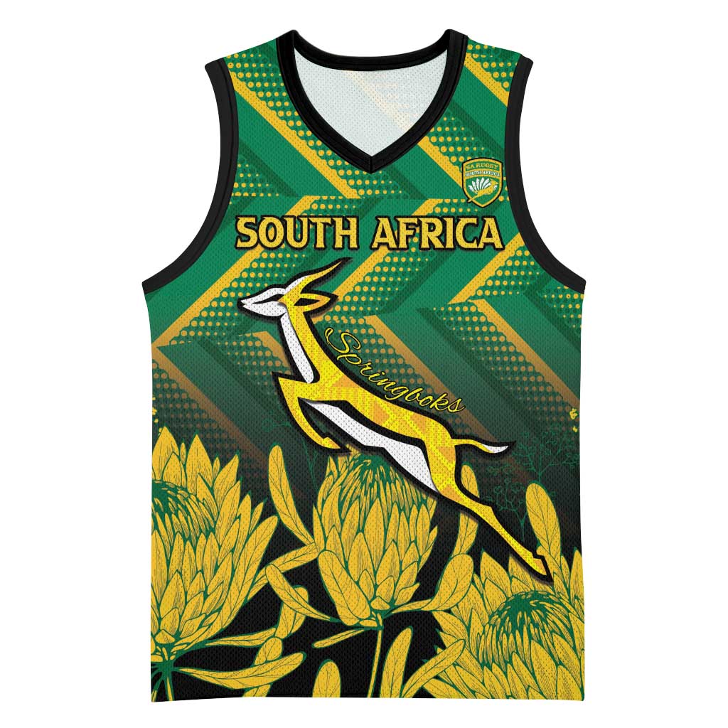 South Africa Rugby Custom Basketball Jersey Go Springboks Go - African Pride