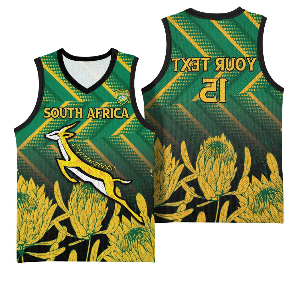 South Africa Rugby Custom Basketball Jersey Go Springboks Go - African Pride