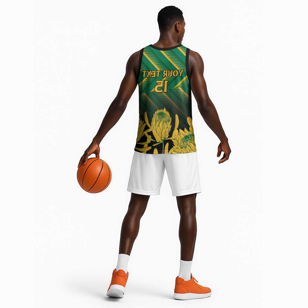 South Africa Rugby Custom Basketball Jersey Go Springboks Go - African Pride