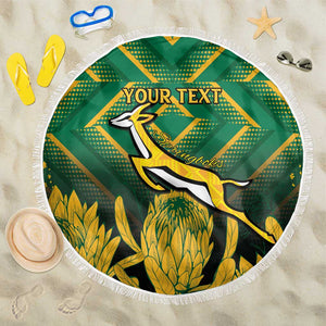 South Africa Rugby Custom Beach Blanket Go Springboks Go