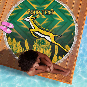 South Africa Rugby Custom Beach Blanket Go Springboks Go