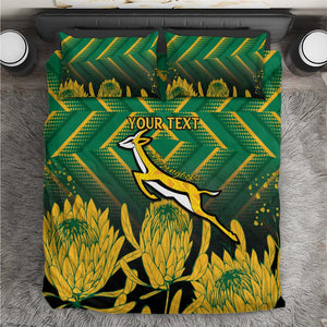 South Africa Rugby Custom Bedding Set Go Springboks Go