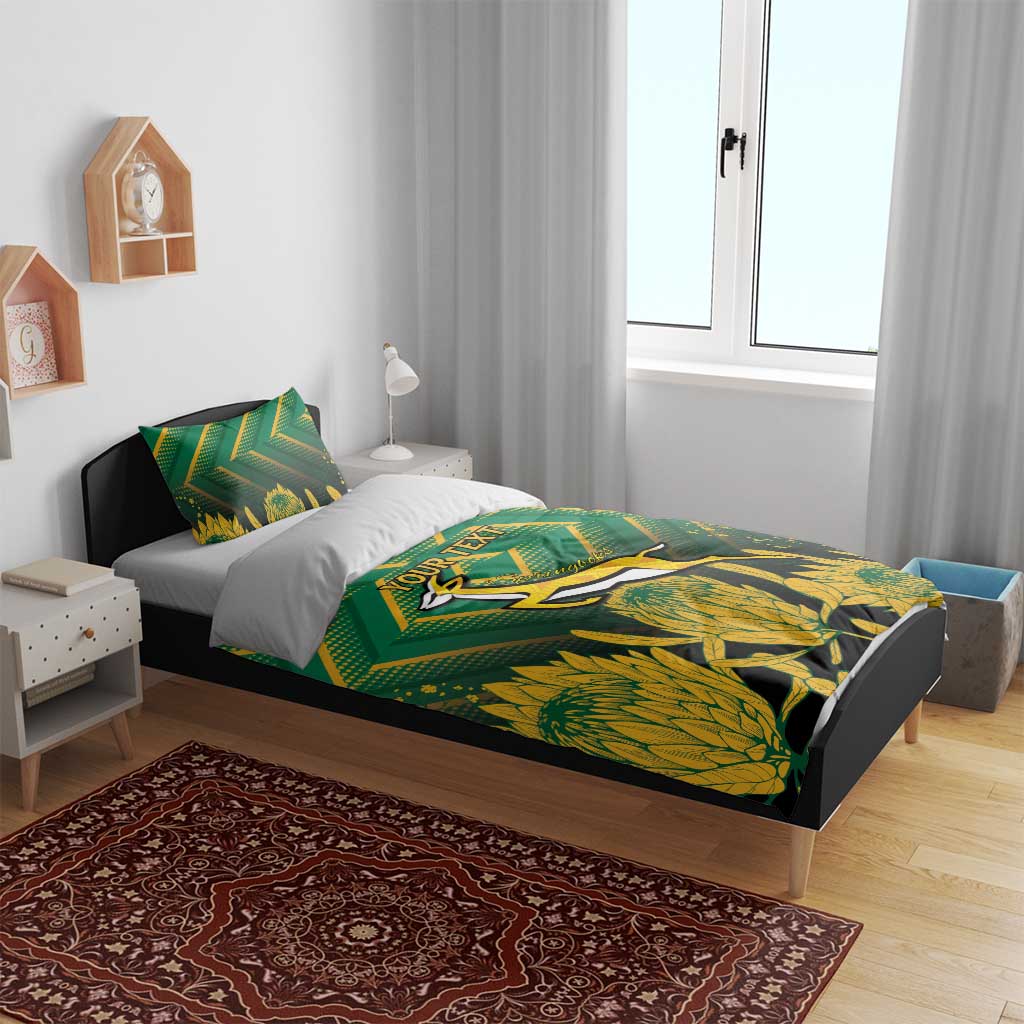 South Africa Rugby Custom Bedding Set Go Springboks Go