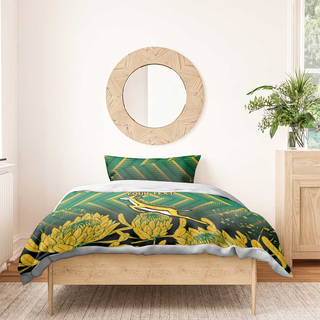 South Africa Rugby Custom Bedding Set Go Springboks Go