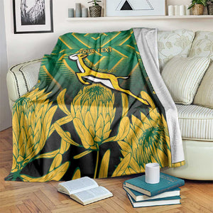 South Africa Rugby Custom Blanket Go Springboks Go