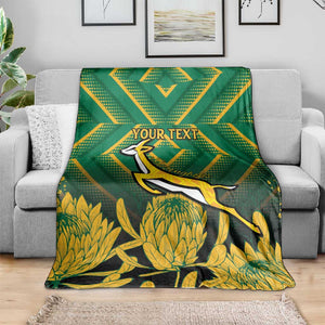 South Africa Rugby Custom Blanket Go Springboks Go