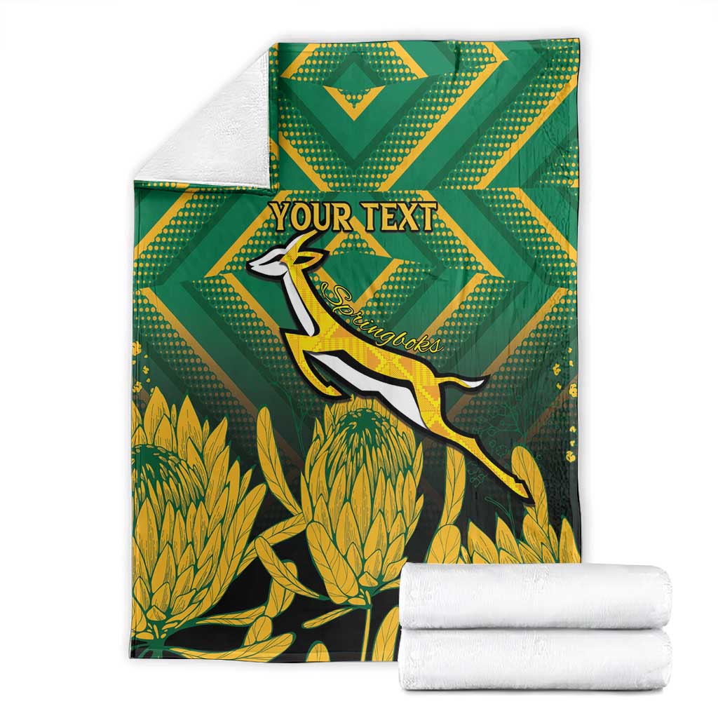 South Africa Rugby Custom Blanket Go Springboks Go