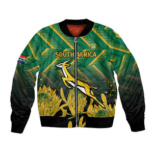 South Africa Rugby Custom Bomber Jacket Go Springboks Go