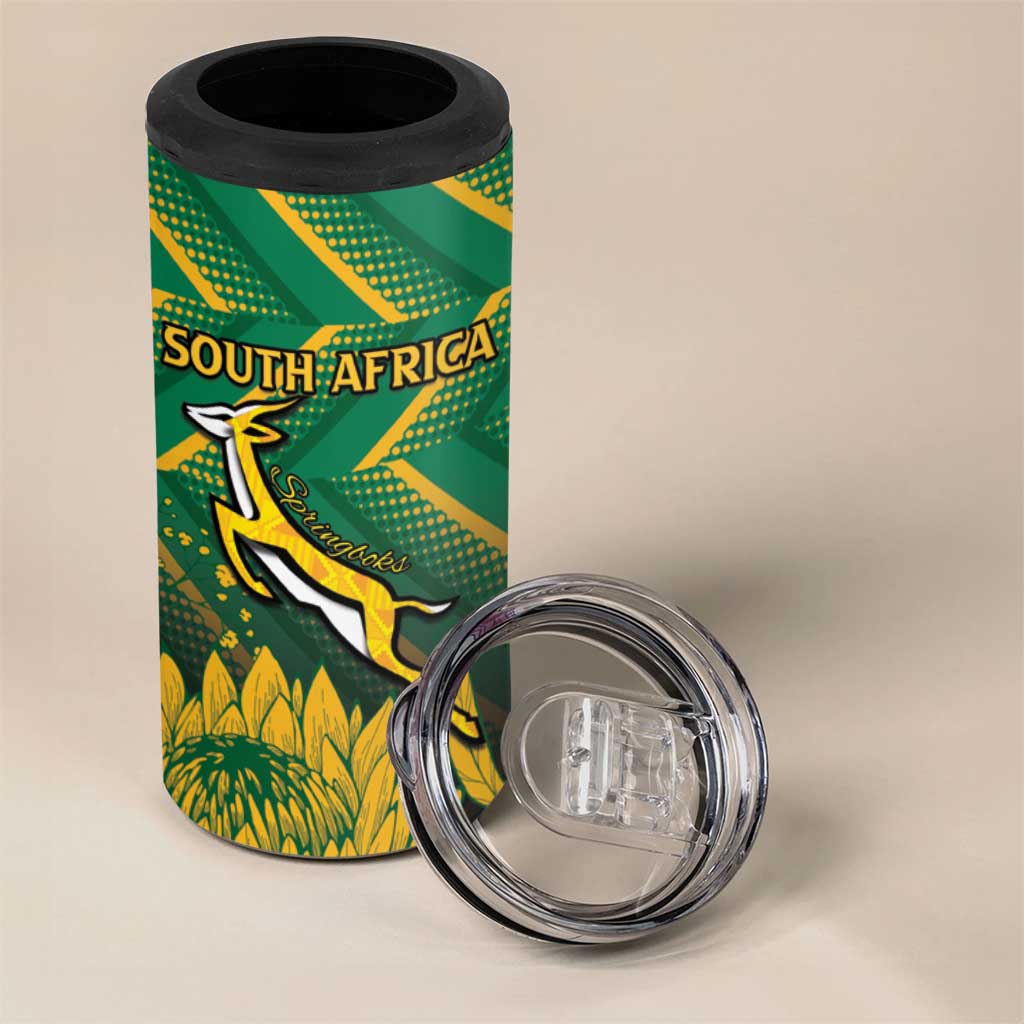 South Africa Rugby Custom 4 in 1 Can Cooler Tumbler Go Springboks Go