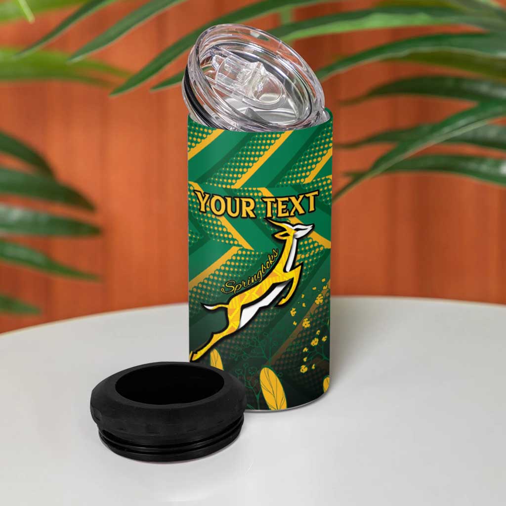 South Africa Rugby Custom 4 in 1 Can Cooler Tumbler Go Springboks Go