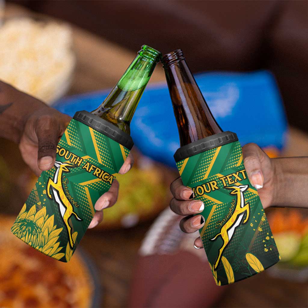 South Africa Rugby Custom 4 in 1 Can Cooler Tumbler Go Springboks Go