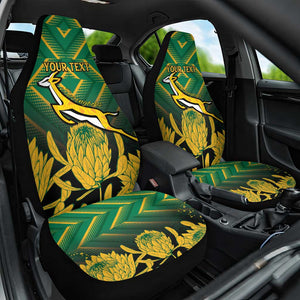 South Africa Rugby Custom Car Seat Cover Go Springboks Go