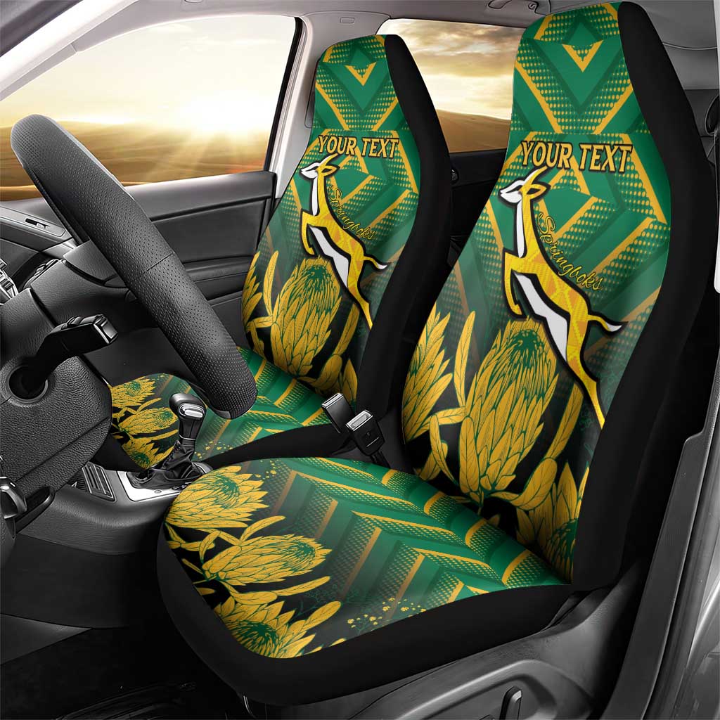 South Africa Rugby Custom Car Seat Cover Go Springboks Go
