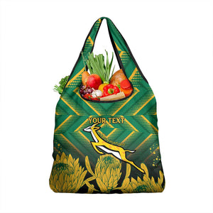South Africa Rugby Custom Grocery Bag Go Springboks Go