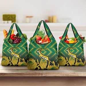 South Africa Rugby Custom Grocery Bag Go Springboks Go