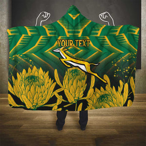 South Africa Rugby Custom Hooded Blanket Go Springboks Go