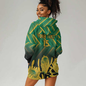 South Africa Rugby Custom Hoodie Dress Go Springboks Go