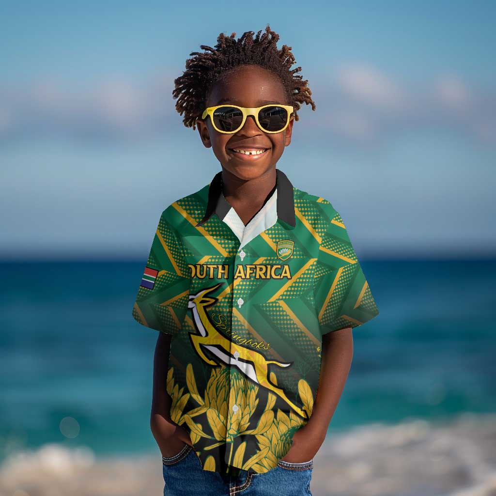 South Africa Rugby Custom Kid Hawaiian Shirt Go Springboks Go