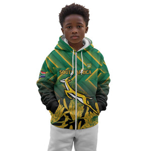 South Africa Rugby Custom Kid Hoodie Go Springboks Go