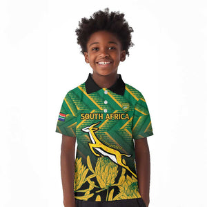 South Africa Rugby Custom Kid Polo Shirt Go Springboks Go