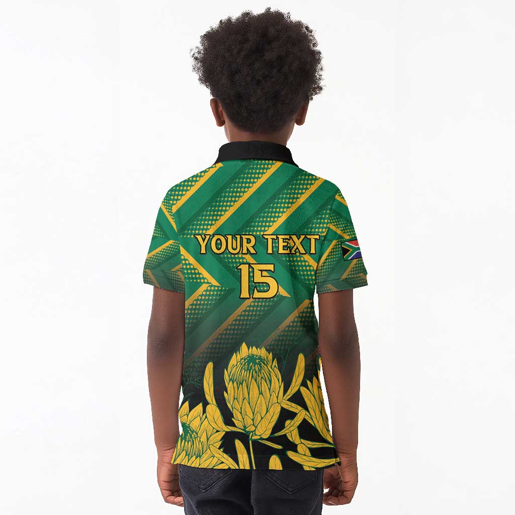 South Africa Rugby Custom Kid Polo Shirt Go Springboks Go