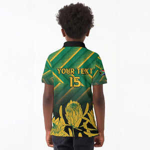 South Africa Rugby Custom Kid Polo Shirt Go Springboks Go