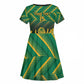 South Africa Rugby Custom Kid Short Sleeve Dress Go Springboks Go