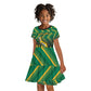 South Africa Rugby Custom Kid Short Sleeve Dress Go Springboks Go