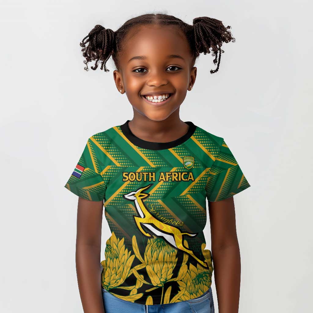 South Africa Rugby Custom Kid T shirt Go Springboks Go