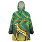 South Africa Rugby Custom Kid Wearable Blanket Hoodie Go Springboks Go