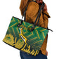 South Africa Rugby Custom Leather Tote Bag Go Springboks Go