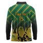 South Africa Rugby Custom Long Sleeve Polo Shirt Go Springboks Go