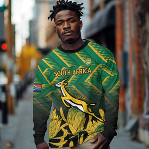 South Africa Rugby Custom Long Sleeve Shirt Go Springboks Go