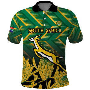 South Africa Rugby Custom Polo Shirt Go Springboks Go